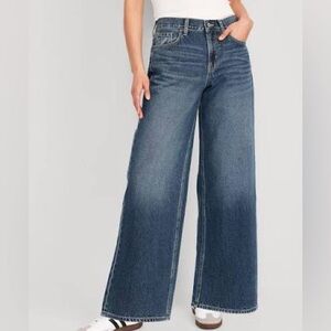 Old Navy Mid-rise Baggy Wide Leg Jeans